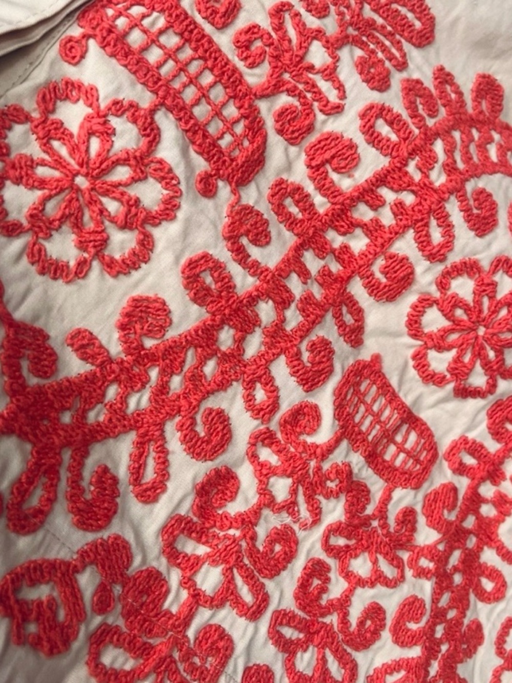 NWT Anthropologie Maeve Embroidered Collared  Button front Summer Shirt Dress XL - Picture 7 of 16
